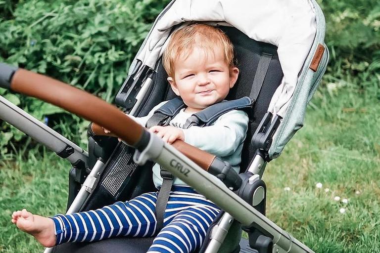 baby boy in stroller