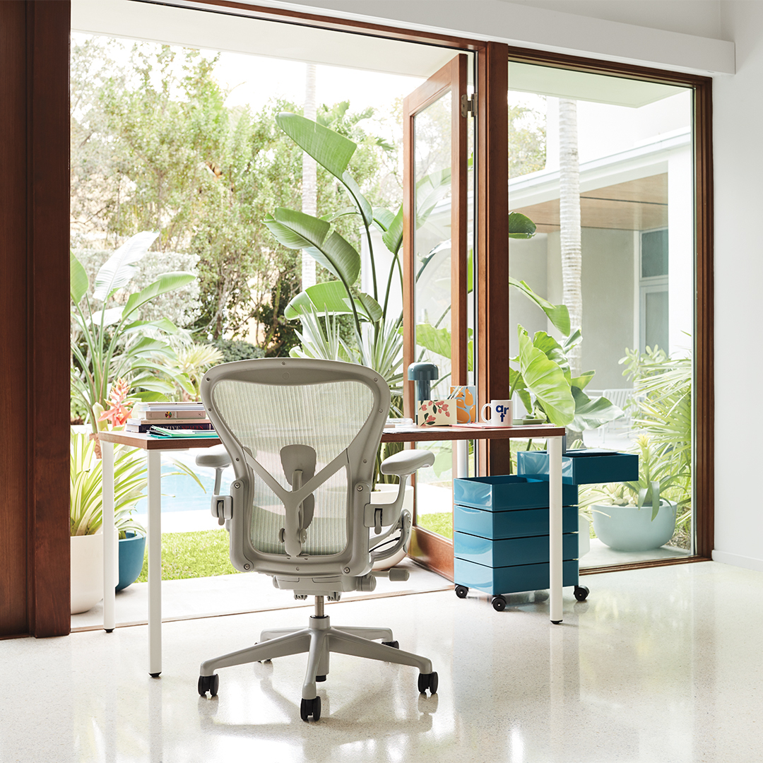 In home office featuring herman miller chair 