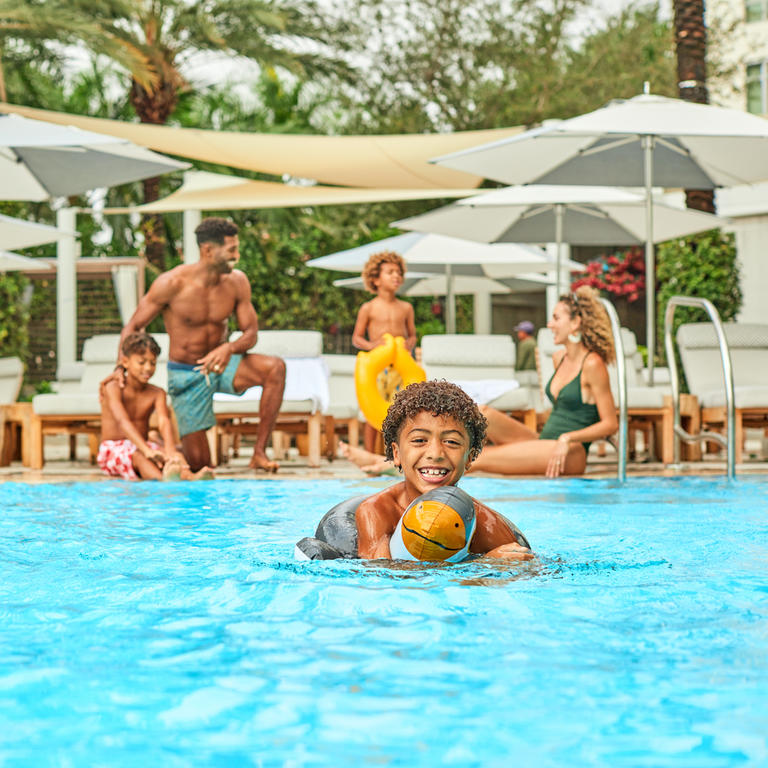 Hilton West Palm Beach pool and family