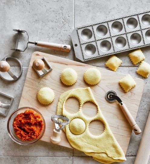 flatlay of kitchen baking items