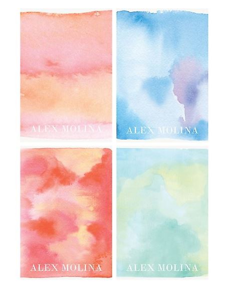 Water color painted pages