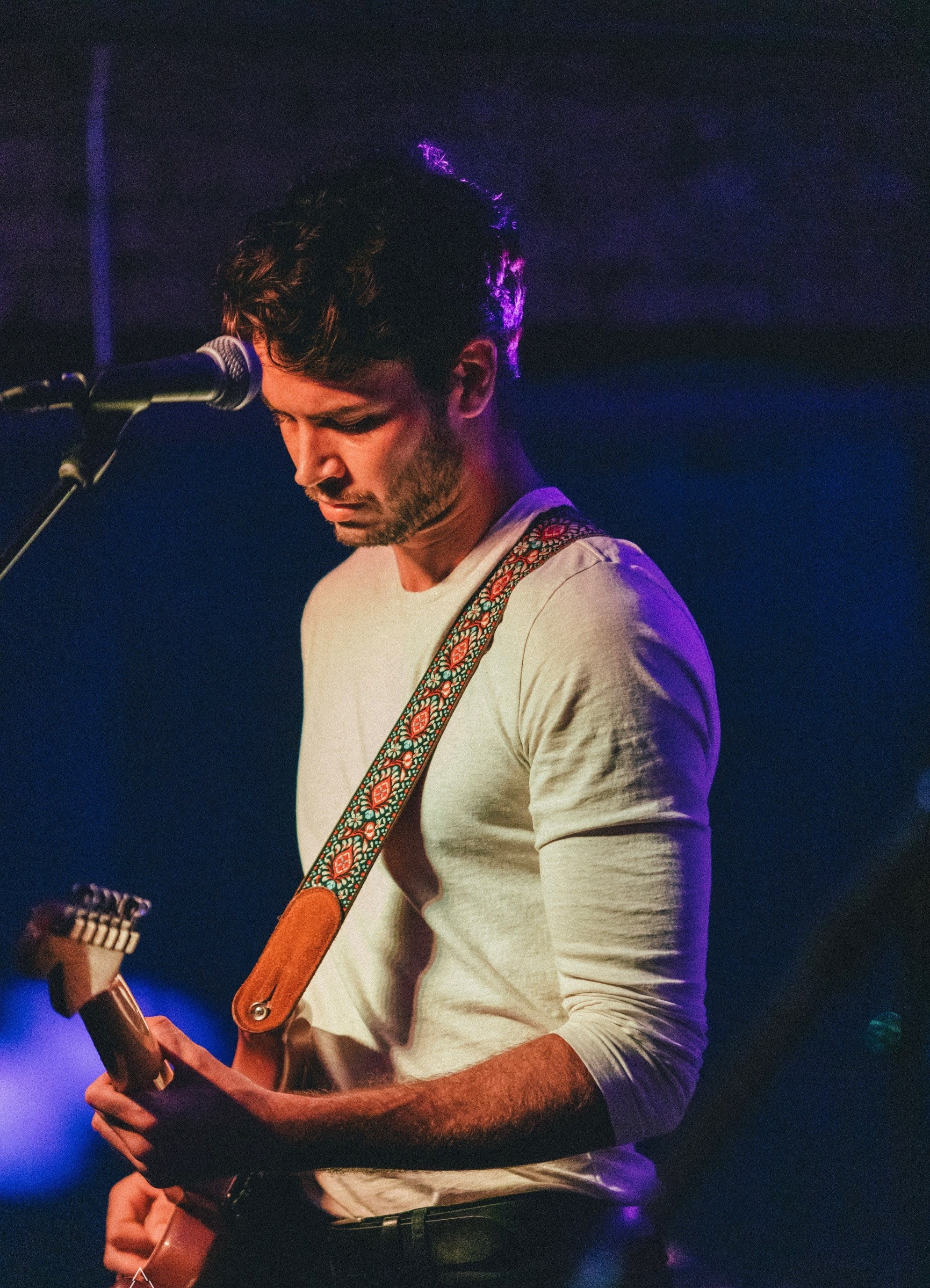 Young man playing guitar