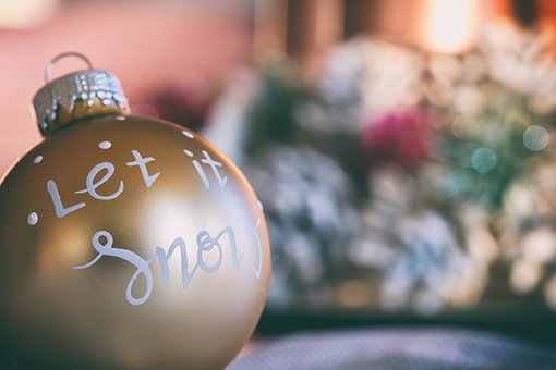 Christmas ornament that says Let it Snow