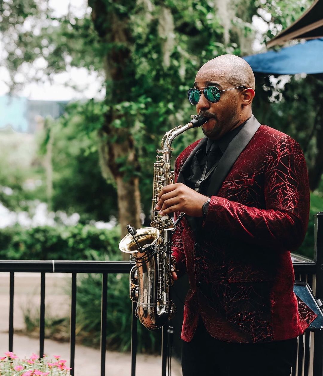 Man playing saxophone