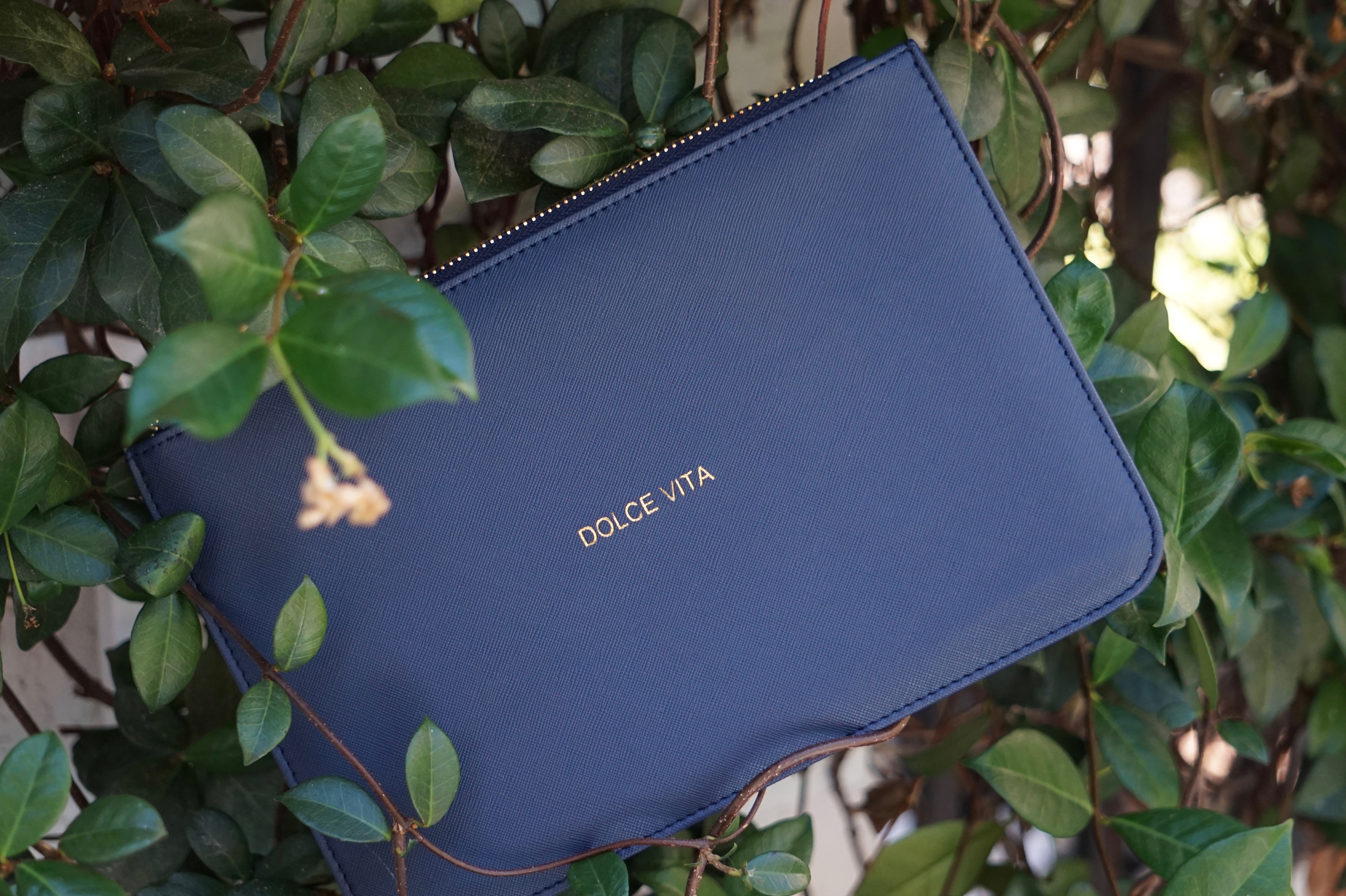 navy blue clutch
