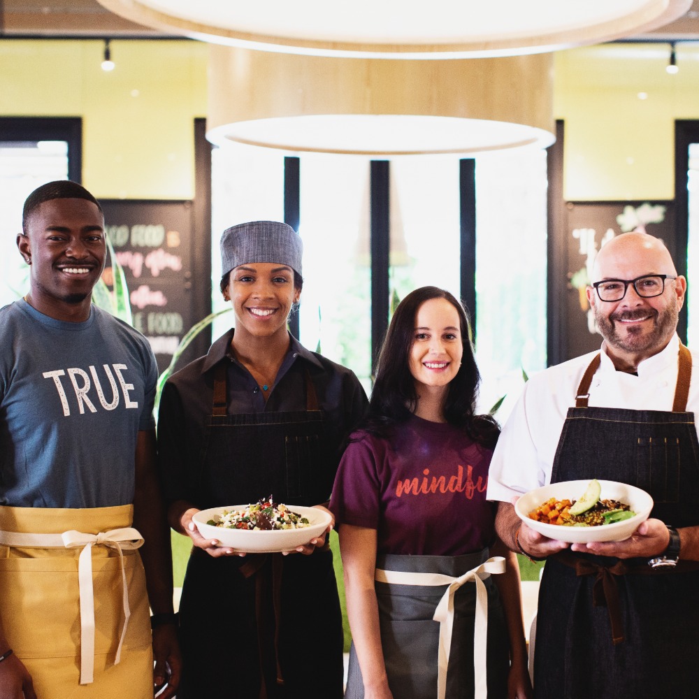 Diverse group of restaurant staff