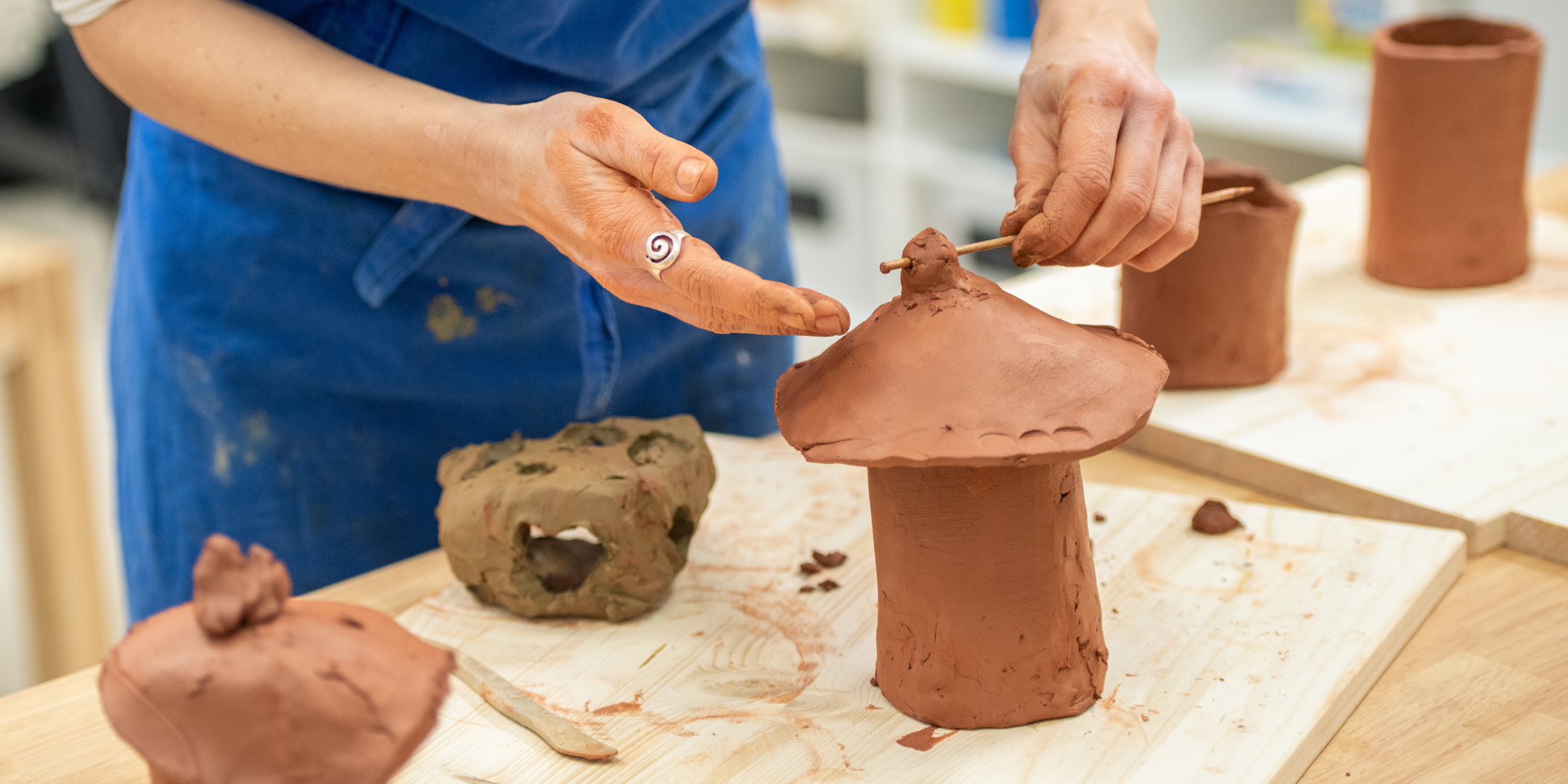 Clay birdhouse 