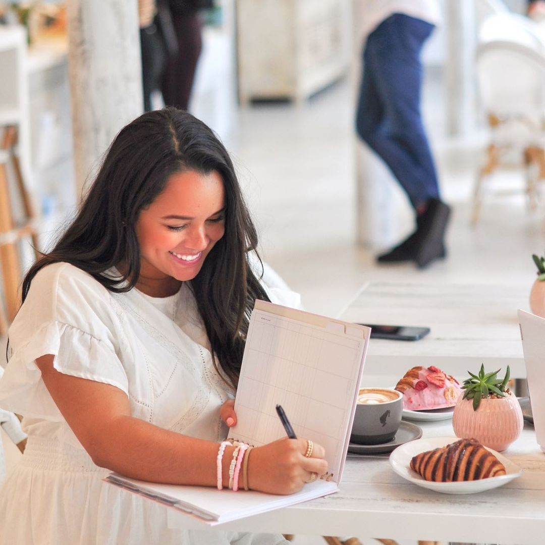 Woman working in coffeeshop