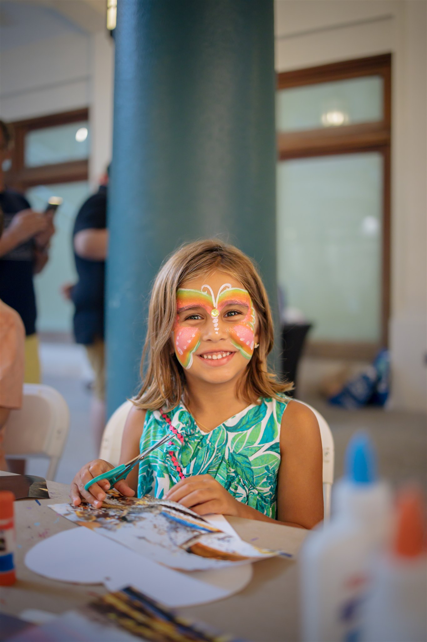 child participating in crafts 