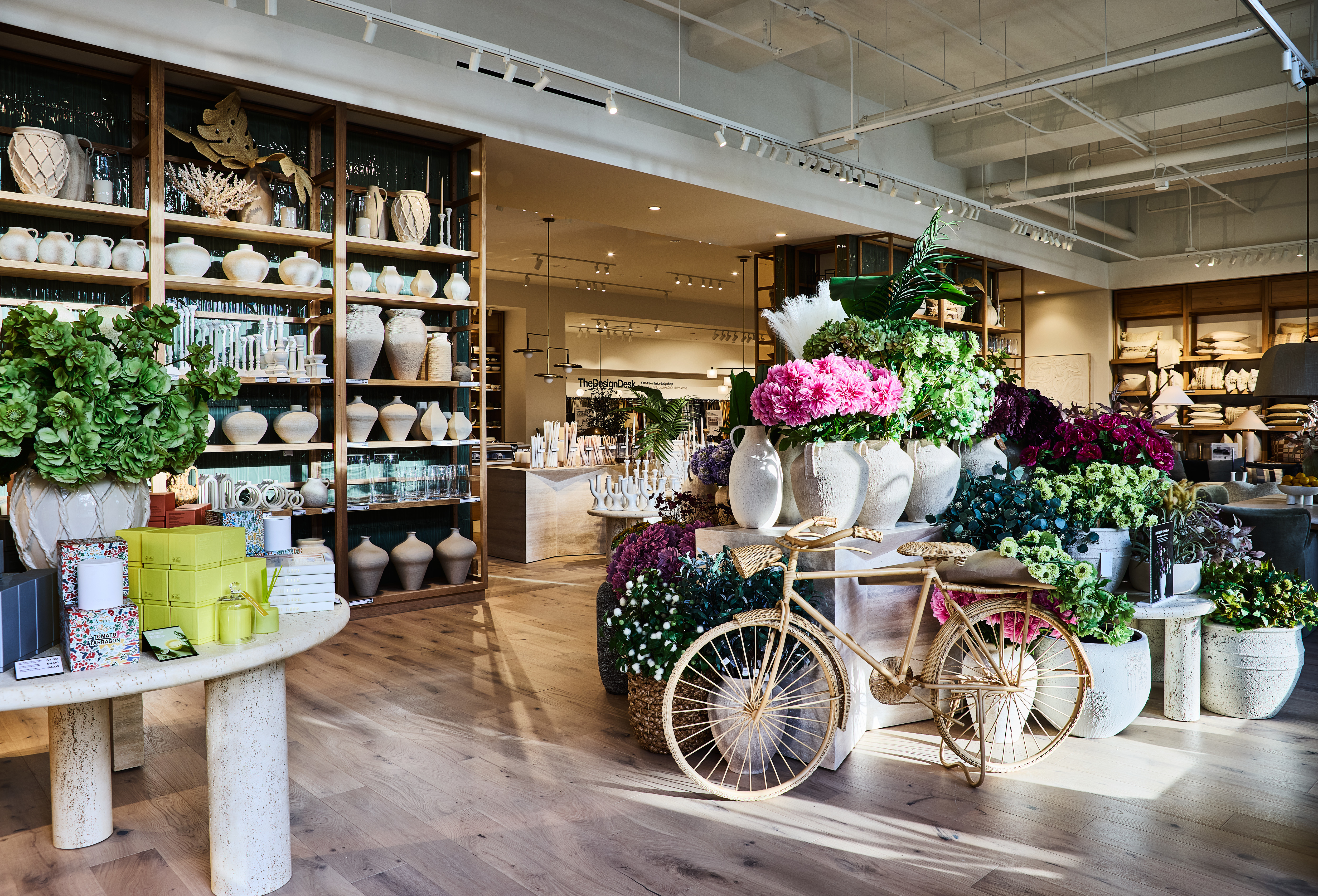 Store with florals