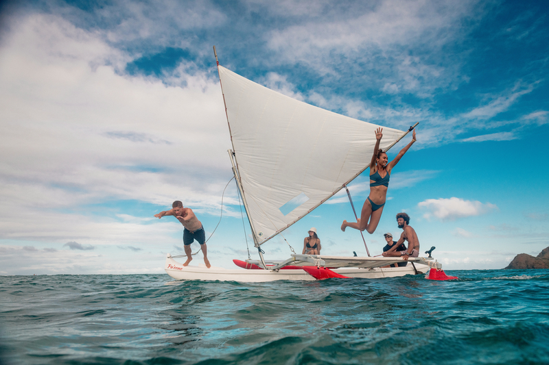 People on a sailboat