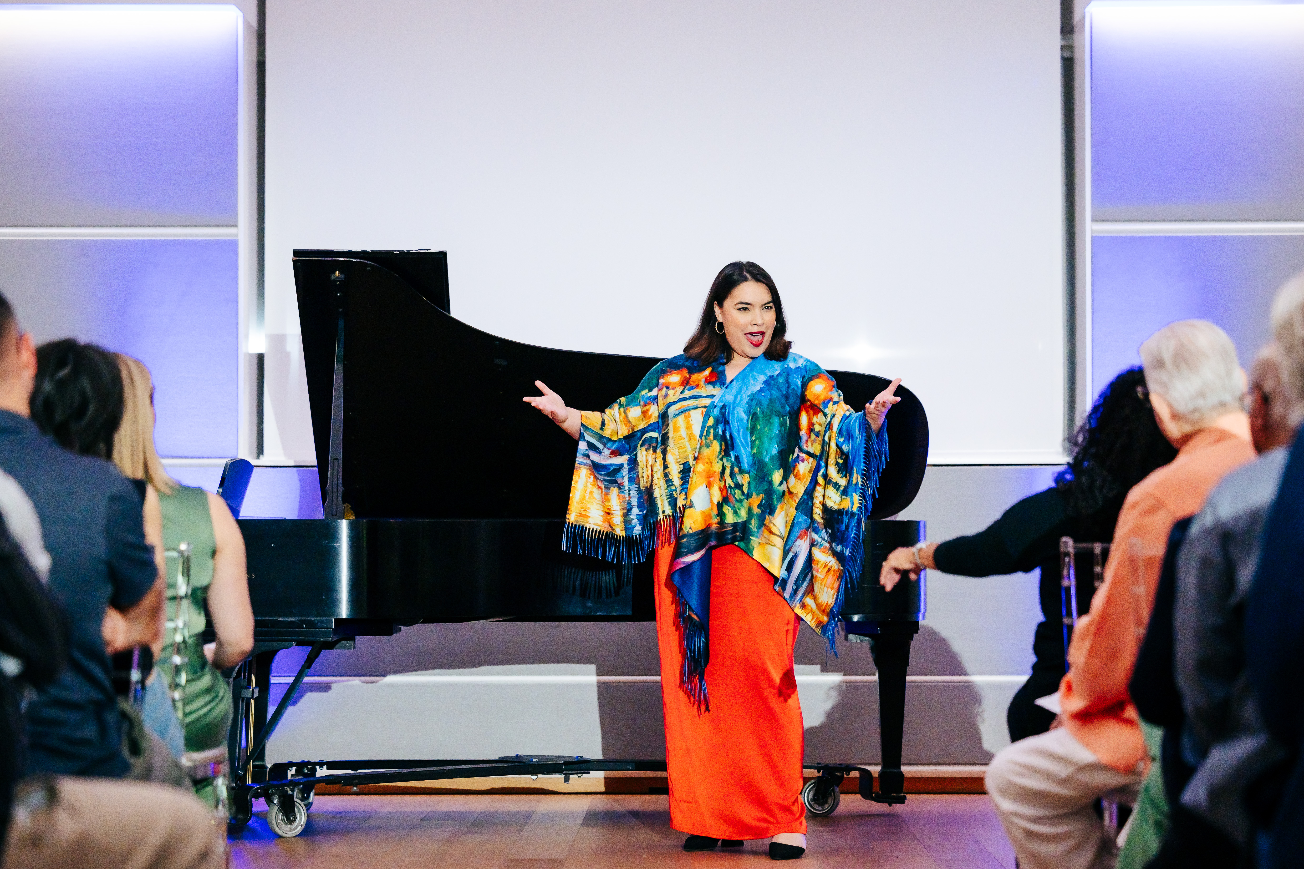 Opera singer performing