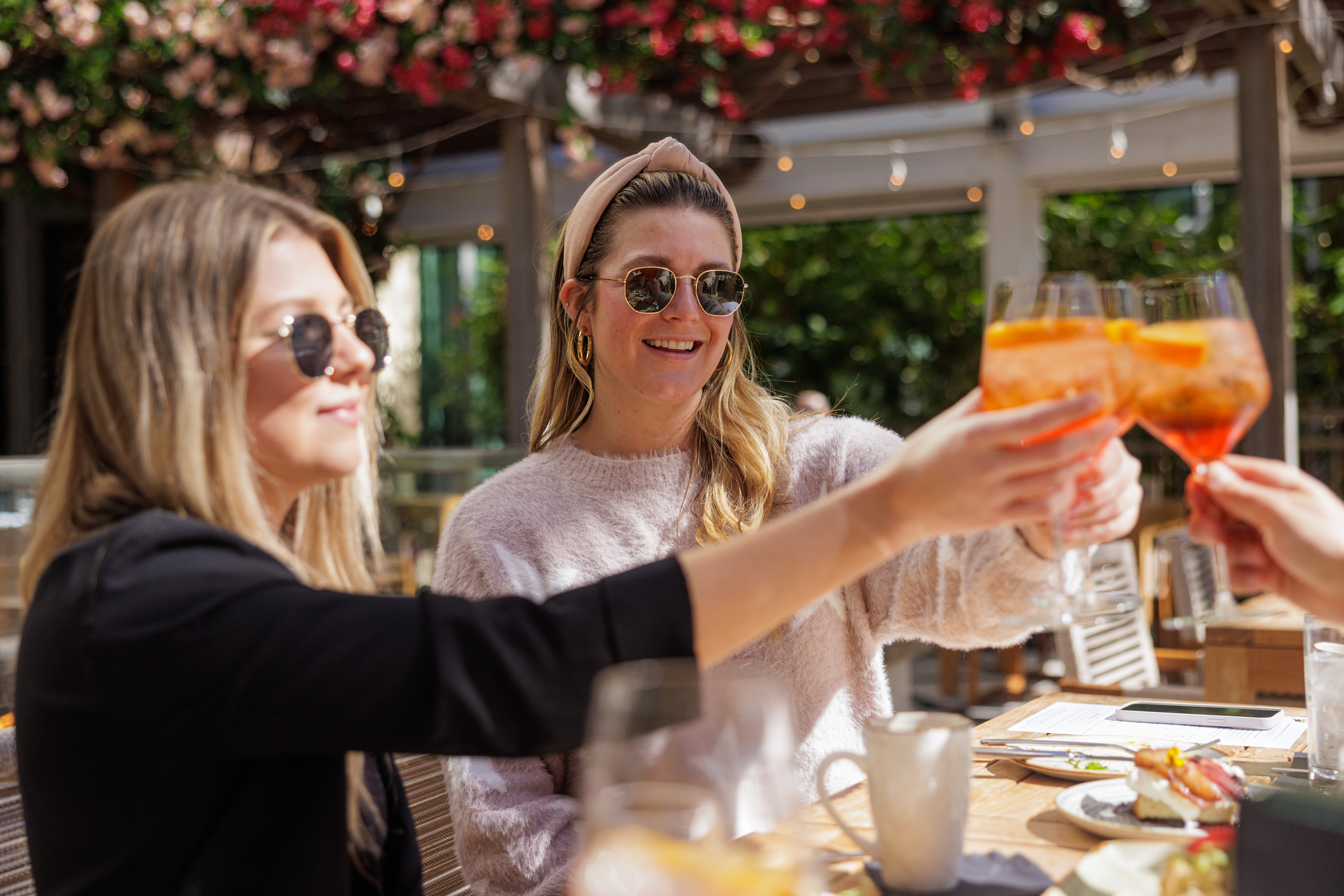 Girls drinking spritz