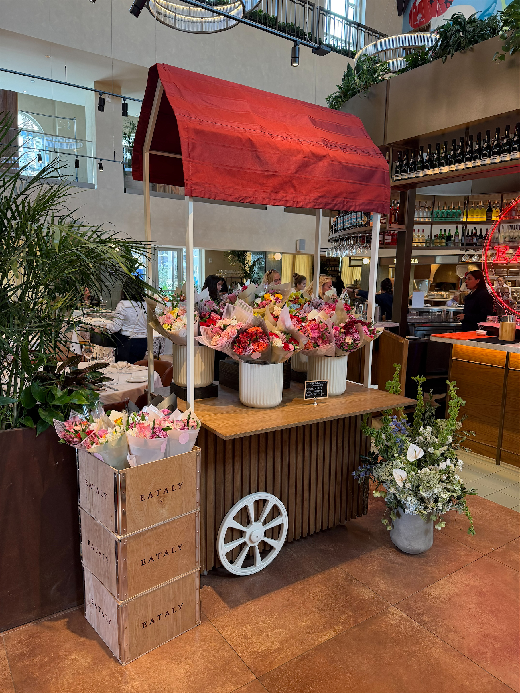 eataly flower cart