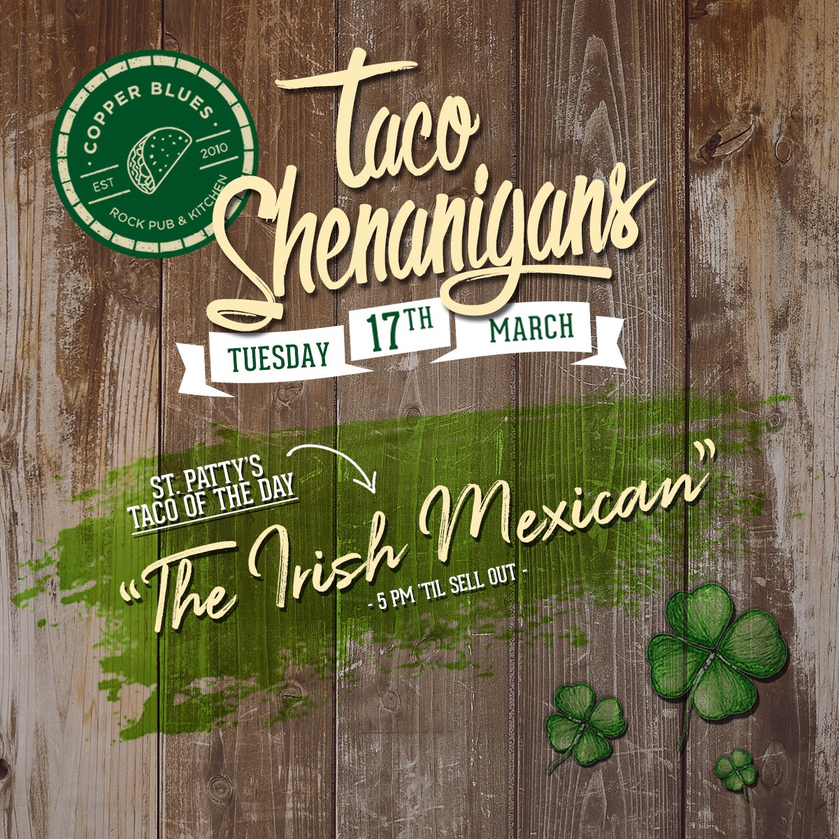 Taco Shenanigans flier