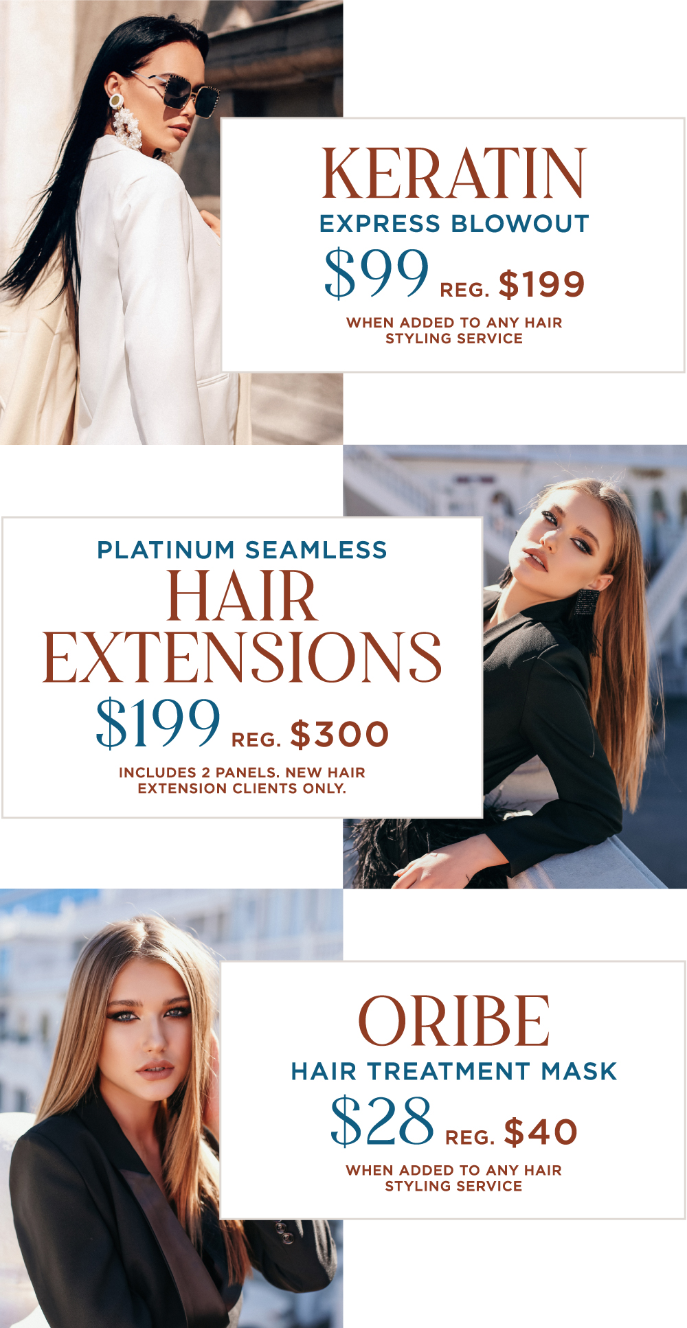 A list of specials provided by Anushka