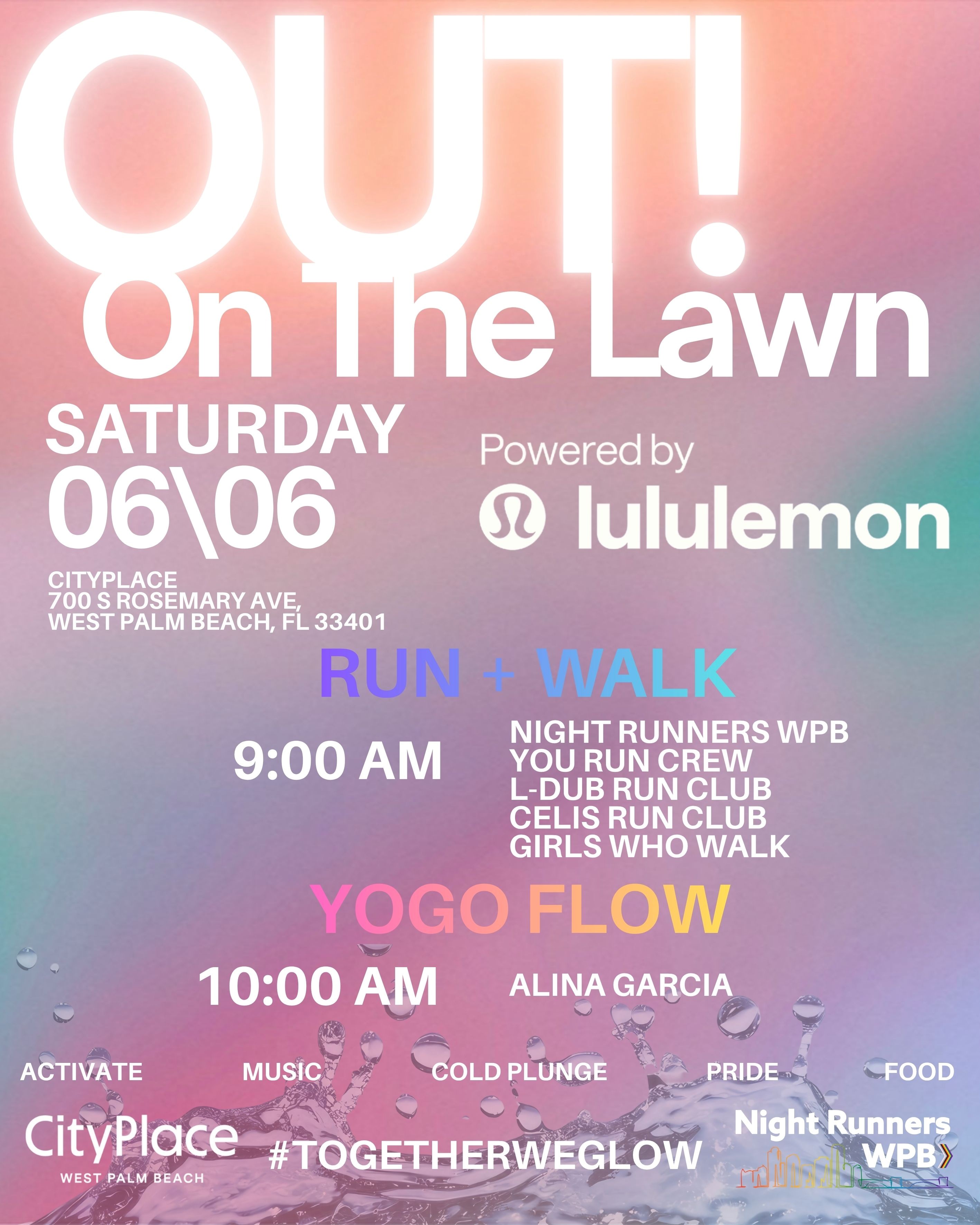 Saturday, June 6, 2026  Check-in Time: 8:00 AM - 8:40 AM Community Run: 9:00 AM – 9:50 AM Community Yoga: 10:00AM - 10:50 AM