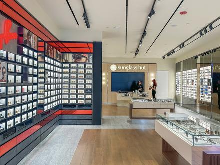 Inside of a sunglasses store