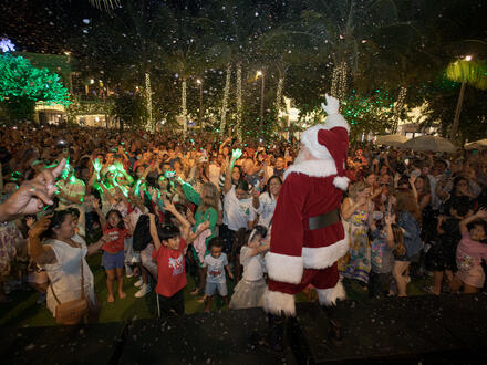 Santa on stage