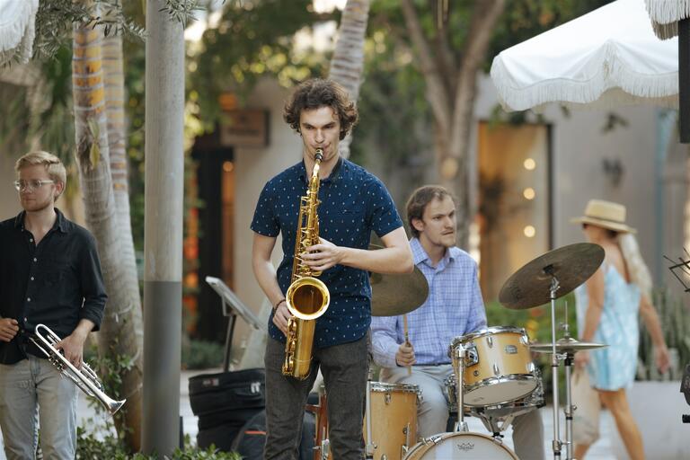 Man playing the saxophone