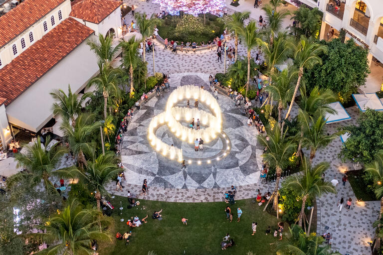 water pavilion, summer, the lawn