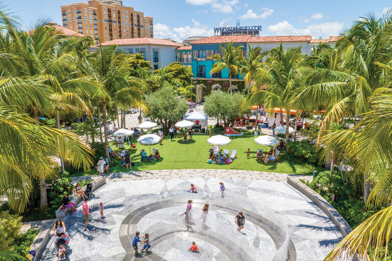Drone Shot Of Water Pavillion