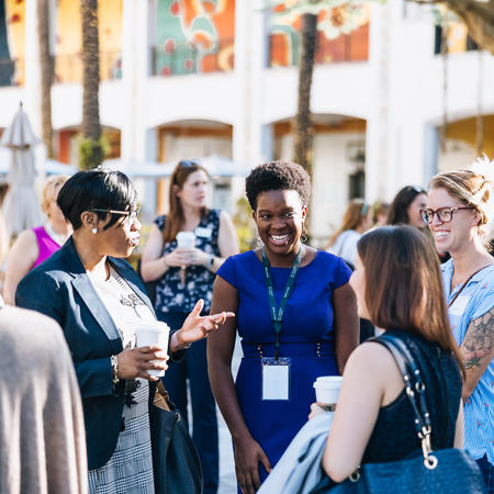 Group of women networking