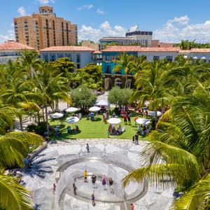 Aerial image of Red Sneakers Day Event